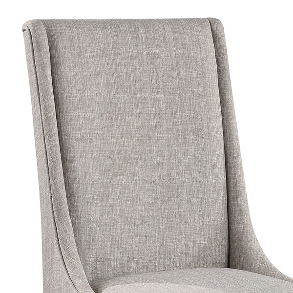 ACME Hollyn Gray Linen & White Side Chair (Set-2) Model DN02161