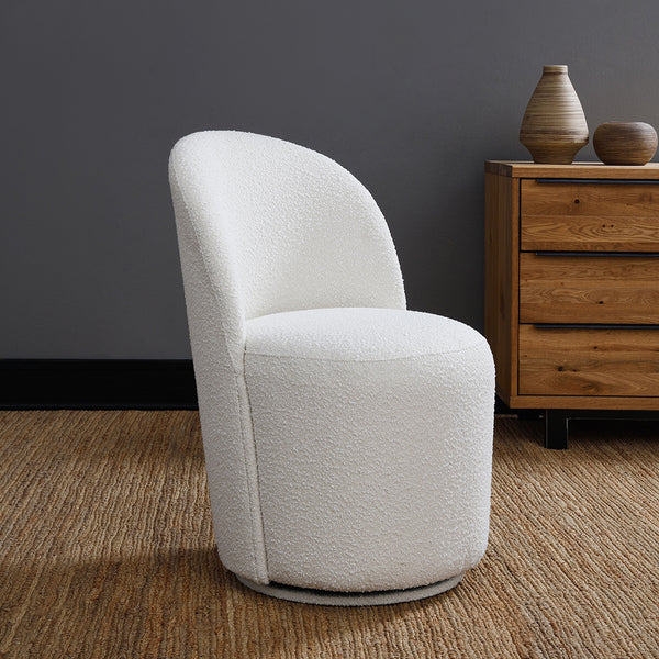 ACME Kinton Beige Boucle Side Chair with Swivel (Set-2) Model DN02219