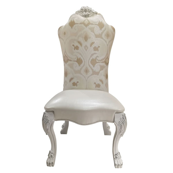 ACME Dresden Fabric & Bone White Side Chair (Set-2) Model DN02242