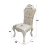 ACME Dresden Fabric & Bone White Side Chair (Set-2) Model DN02242