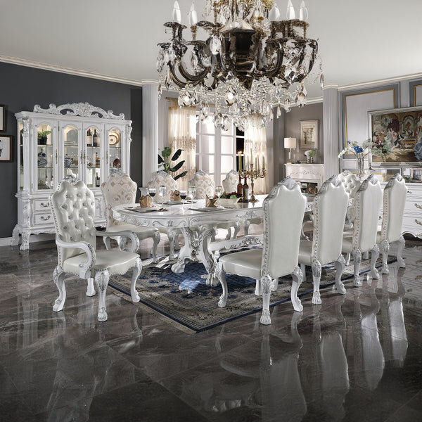 ACME Dresden Fabric & Bone White Side Chair (Set-2) Model DN02242