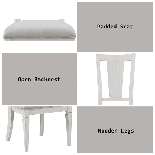 ACME Katia Light Gray Linen & Weathered White Side Chair (Set-2) Model DN02274