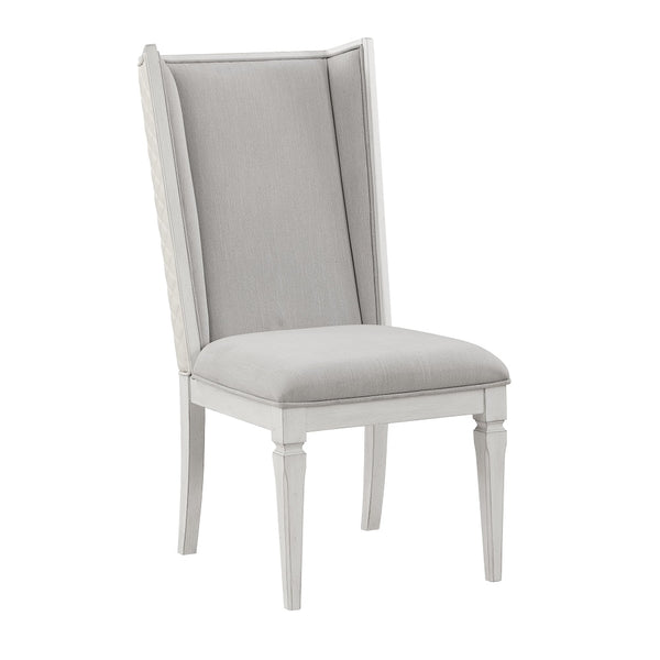 ACME Katia Light Gray Linen & Weathered White Uphostered Side Chair (Set-2) Model DN02275