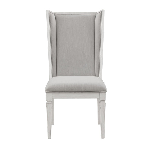 ACME Katia Light Gray Linen & Weathered White Uphostered Side Chair (Set-2) Model DN02275