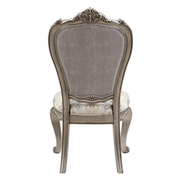 ACME Ariadne Velvet & Antique Plantinum Side Chair (Set-2) Model DN02282