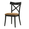 ACME Hillary Brown Leathaire & Black Side Chair(Set-2) Model DN02306