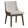 ACME Ginny White Boucle Brown Velvet & Walnut Side Chair (Set-2) Model DN02308