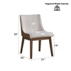 ACME Ginny White Boucle Brown Velvet & Walnut Side Chair (Set-2) Model DN02308
