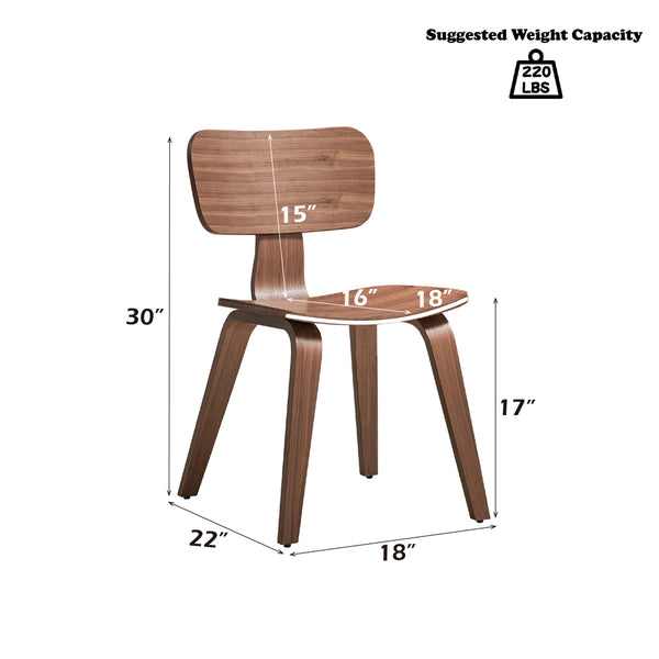 ACME Casson Walnut Side Chair (Set-2) Model DN02310