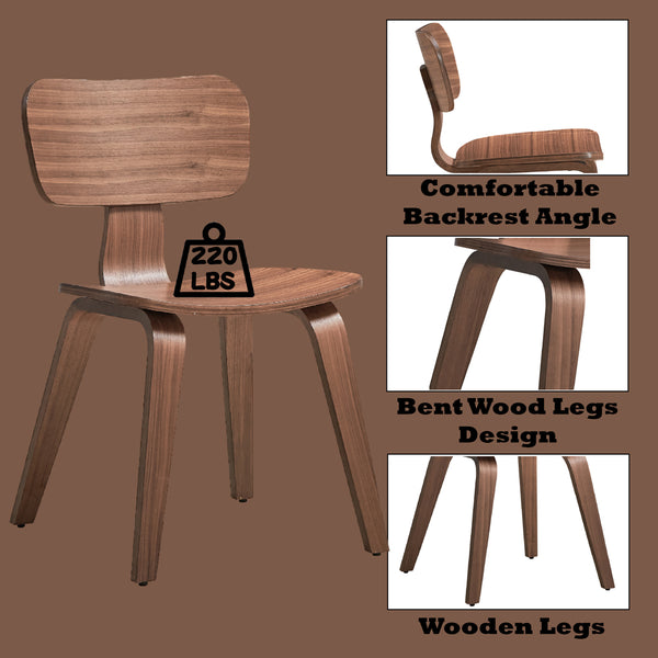 ACME Casson Walnut Side Chair (Set-2) Model DN02310