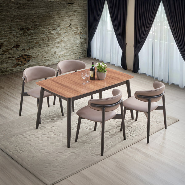 ACME Lanae Gray Polish Mircofiber & Black Side Chair (Set-2) Model DN02365