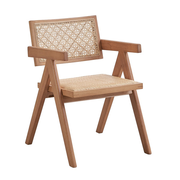 ACME Velentina Rattan & Natural Arm Chair (Set-2) Model DN02373