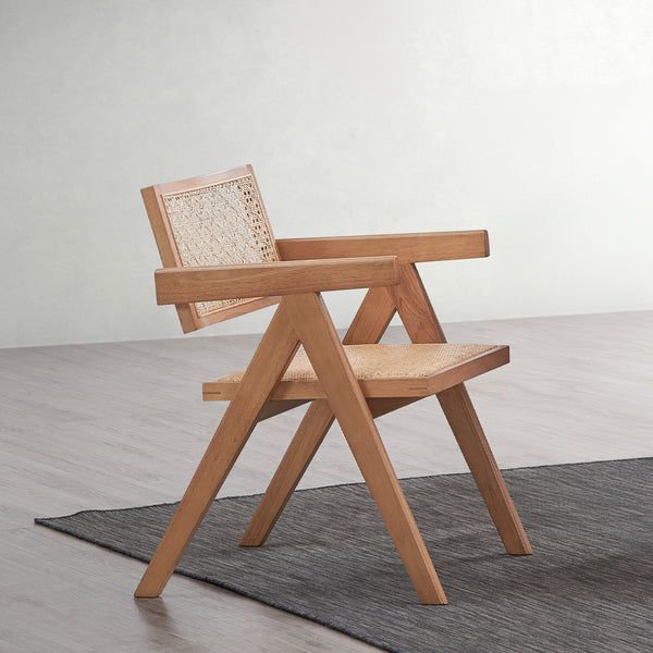 ACME Velentina Rattan & Natural Arm Chair (Set-2) Model DN02373