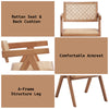 ACME Velentina Rattan & Natural Arm Chair (Set-2) Model DN02373
