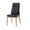 ACME Raquan Black Leather & Walnut Side Chair (Set-2) Model DN02398