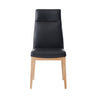 ACME Raquan Black Leather & Walnut Side Chair (Set-2) Model DN02398