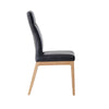 ACME Raquan Black Leather & Walnut Side Chair (Set-2) Model DN02398