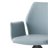 ACME Segismunda Baby Blue Leather & Black Arm Chair with Swivel Model DN02403