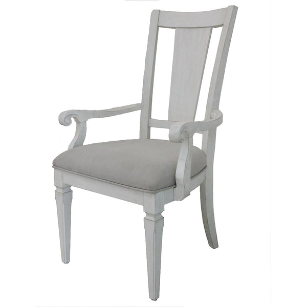 ACME Katia Light Gray Linen & Weathered White Arm Chair (Set-2) Model DN02488