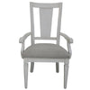 ACME Katia Light Gray Linen & Weathered White Arm Chair (Set-2) Model DN02488