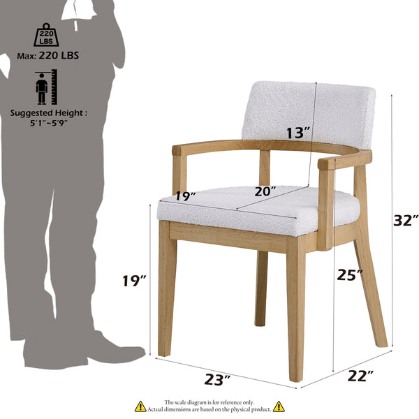 ACME Kasem Gorge Fabric & Oak Arm Chair(Set-2) Model DN02616