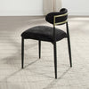 ACME Jaramillo Black Chenille & Black Side Chair (Set-2) Model DN02693