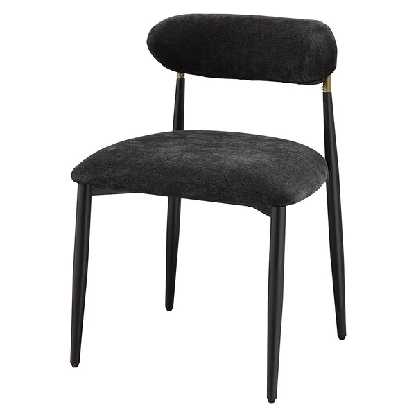 ACME Jaramillo Black Chenille & Black Side Chair (Set-2) Model DN02693