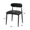 ACME Jaramillo Black Chenille & Black Side Chair (Set-2) Model DN02693