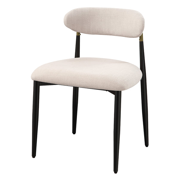 ACME Jaramillo Beige Linen & Black Side Chair (Set-2) Model DN02694