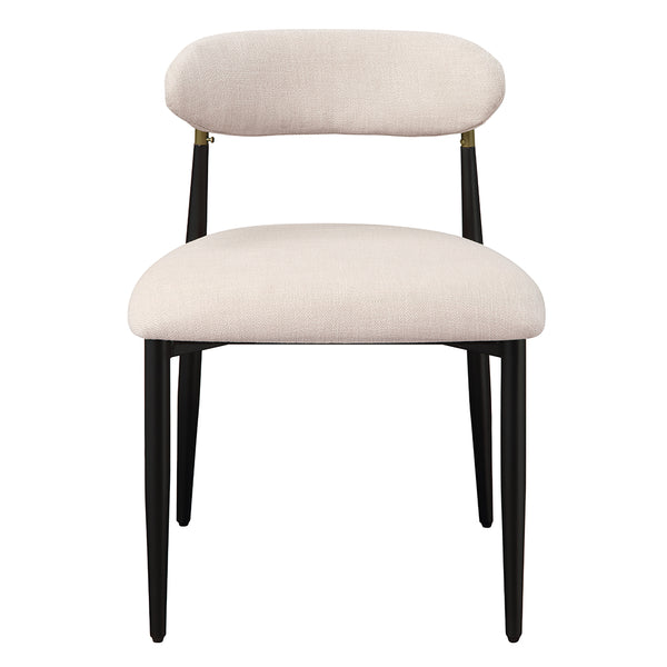 ACME Jaramillo Beige Linen & Black Side Chair (Set-2) Model DN02694