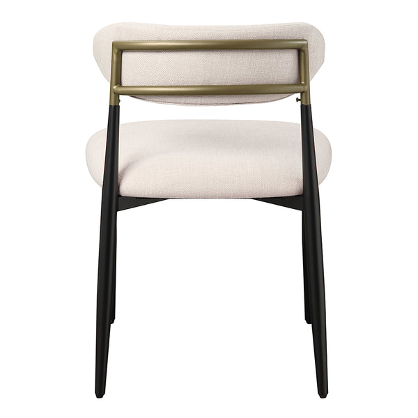 ACME Jaramillo Beige Linen & Black Side Chair (Set-2) Model DN02694