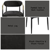 ACME Jaramillo Black Chenille & Black Arm Chair (Set-2) Model DN02696