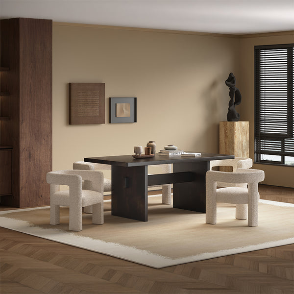 ACME Lomas Beige Boucle Arm Chair (Set-2) Model DN02697