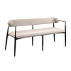 ACME Jaramillo Beige Linen & Black Bench Model DN02698