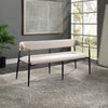 ACME Jaramillo Beige Linen & Black Bench Model DN02698