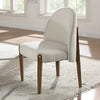 ACME Gamarya Beige Chenille & Dark Oak Side Chair (Set-2) Model DN02857