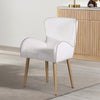 ACME Qwin Beige Boucle & Oak Side Chair (Set-2) Model DN02876
