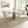 ACME Qwin Beige Boucle & Oak Side Chair (Set-2) Model DN02876