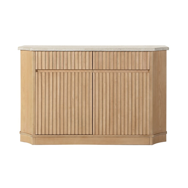 ACME Qwin Natural Marble Top & Oak Server with Natural Marble Top Model DN02878