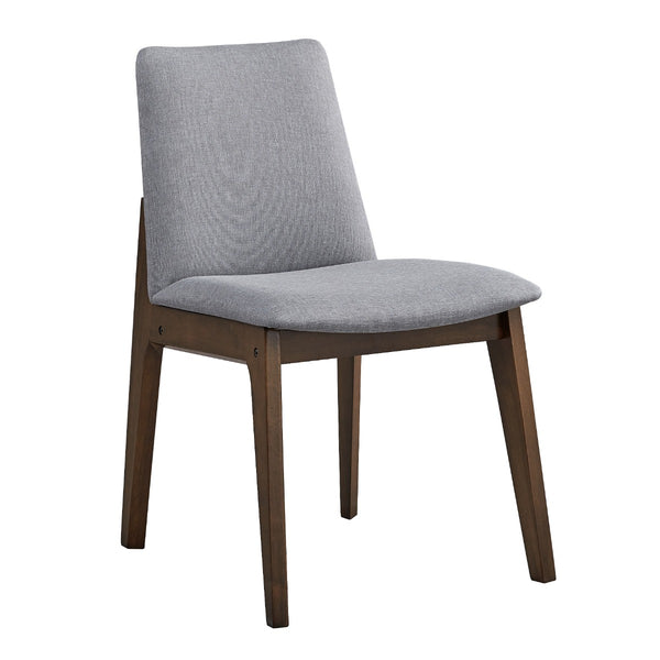 ACME kaela Light Gray Fabric & Walnut Side Chair (Set-2) Model DN02926