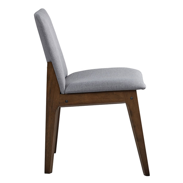 ACME kaela Light Gray Fabric & Walnut Side Chair (Set-2) Model DN02926