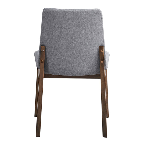 ACME kaela Light Gray Fabric & Walnut Side Chair (Set-2) Model DN02926