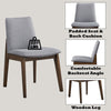 ACME kaela Light Gray Fabric & Walnut Side Chair (Set-2) Model DN02926
