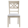 ACME Ferris Beige Linen & Antique Bone White Side Chair (Set-2) Model DN02946