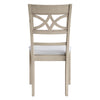 ACME Ferris Beige Linen & Antique Bone White Side Chair (Set-2) Model DN02946