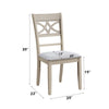 ACME Ferris Beige Linen & Antique Bone White Side Chair (Set-2) Model DN02946