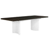 ACME Carena White & Walnut Dining Table with Leaf Model DN02955