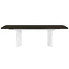 ACME Carena White & Walnut Dining Table with Leaf Model DN02955