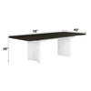 ACME Carena White & Walnut Dining Table with Leaf Model DN02955