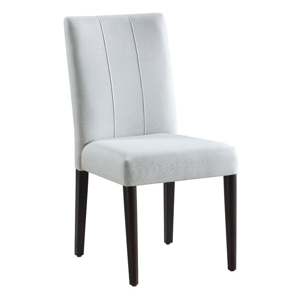ACME Carena Light Gray Fabric White & Walnut Side Chair (Set-2) Model DN02956